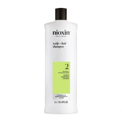 Image de Nioxin Sistema 2 Scalp + Hair Shampoo 1000ml shampooing cheveux naturels amincissement avancé