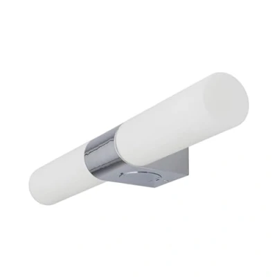 Image de Lindby Applique Murale Ziva à intensité variable (Moderne) en Argent Métal e. a. pour salle de bain (à 2 lampes, E14), Luminaire bain, Lampe WC