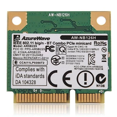 Image de VBESTLIFE 2.4G Bluetooth WiFi 2 en 1 Carte sans Fil pour Mini Slot PCI E Dell/ASUS//