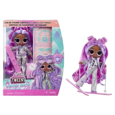 Image de L.O.L. Surprise! Tweens Winter Snow Poupée Mannequin Violet avec Skis Qui Changent de Couleur et + 10 Tenues Accessoires Givrés, Enfants à Partir 4 Ans