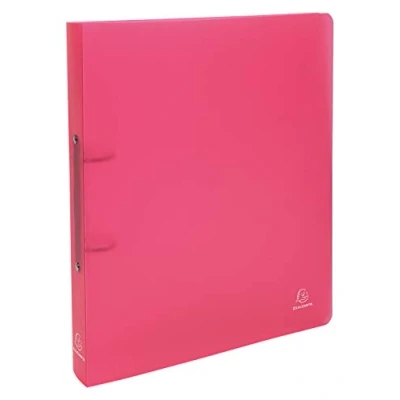 Image de Exacompta Réf. 54355E Paquet de 5 classeurs semi rigides PP Chromaline 2 anneaux ronds diamètre 30mm Dos 40mm Dimensions extérieures : 32 x26,8 cm Format à classer A4 Maxi Coloris rouge