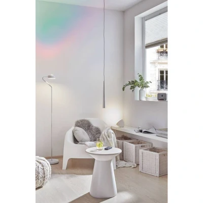 Image de Paulmann 70920 lampadaire LED Ramos incl. 1x7,5 / 1x3,5 watts gradable Lampe Blanc dépoli, Chrome luminaire sur pied 2700 K, Matière plastique, 13 W, Stehleuchte