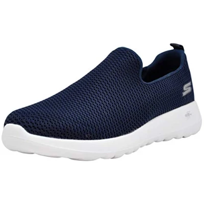 Image de Skechers Men&#039;s Go Max Athletic Air Mesh Slip on Walking Shoe Sneaker, Navy/White/White, 12 Wide