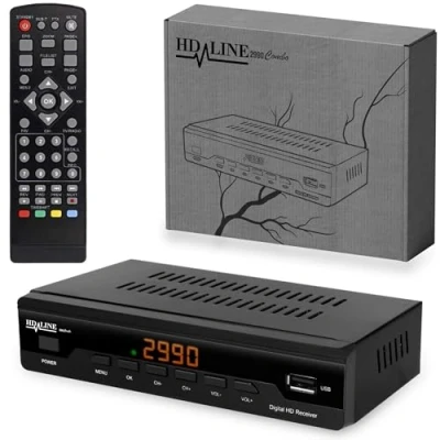 Image de hd line récepteur de câble pour télévision numérique par 2990 Combo DVB C (HDTV, C/C2, T/T2, HDMI, Péritel, USB 2.0, Wi FI en Option) + HDMI Noir