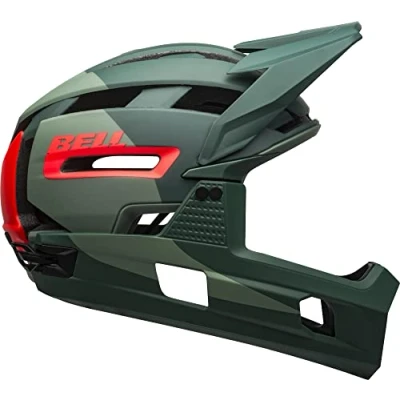 Image de BELL Super Air R MIPS Casque de vélo VTT Homme, Vert Mat/Vert Brillant/Infrarouge, L 58 62cm