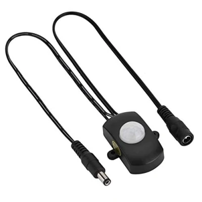 Image de PB Versand® Détecteur de mouvement infrarouge LED 12 V CC Capteur PIR pour bande / ampoule 4 A (avec fiches creuses)