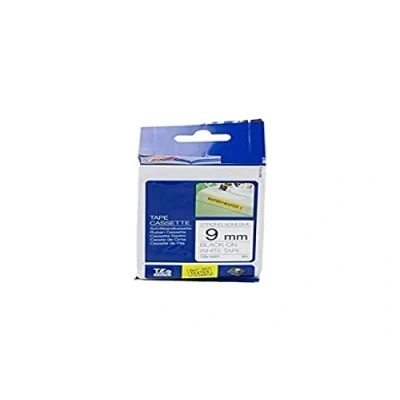 Image de Ruban laminé noir et blanc 9 mm x 8 m pour Brother Labelling Tz s221/tze s221