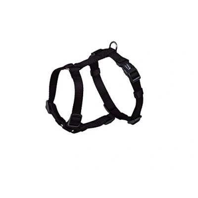 Image de Nobby Harnais Classique en Nylon pour Chien Noir 15 mm x 30/50 cm
