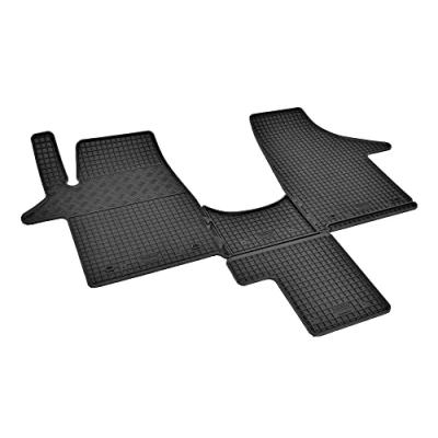 Image de Tapis de sol en caoutchouc sur mesure pour VW T5 Transporter/Caravelle/Multivan 2003 à 2015 2 places + Tunel