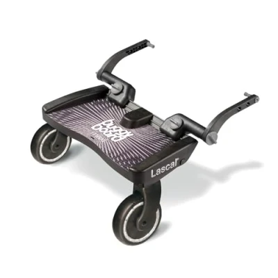 Image de Lascal BuggyBoard Maxi, Planche avec grande plateforme, Accessoire poussette pour enfants de 2 à 6 ans (22 kg), Compatible toutes les poussettes, noir