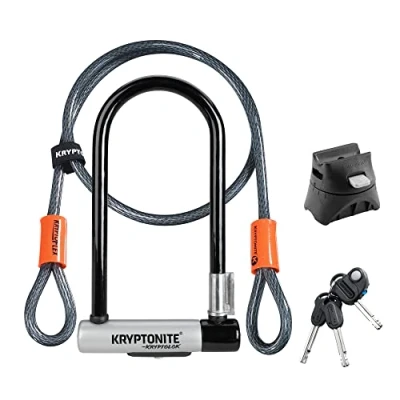 Image de Kryptonite Lucchetto a U Kryptolok Standard W/Flex antifurto per bici Livello di sicurezza 6/10 Studiato resistere ai tentativi effrazione Dimensioni 10,2 cm x 22,9