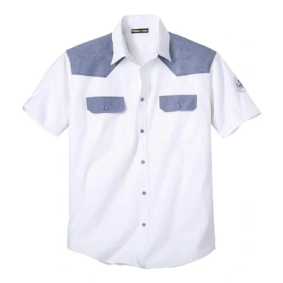 Image de ATLAS FOR MEN Chemisette Blanche Popeline Palm Coast 4XL