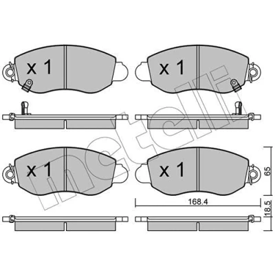 Image de Kit de plaquettes frein, frein à disque METELLI 22 0320 0