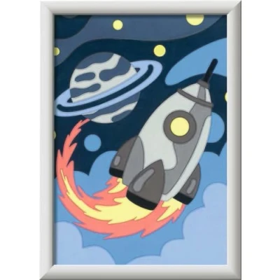 Image de Ravensburger Espace Peinture par numéros 20292 Aventure Spatiale Enfants à partir de 7 Ans, 20292, Multicolore, Centre