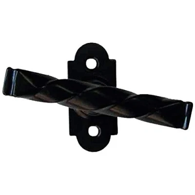 Image de CREMONE POIGNEE DE FENETRE TORSADEE NOIR FER FORGE RUSTIQUE