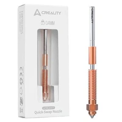 Image de Creality buses officielles K1C, kit de buse d&#039;imprimante 3D à changement rapide 0,4 mm, embout 3 V3 en alliage cuivre et acier trempé pour imprimante Ender V3, 3V3