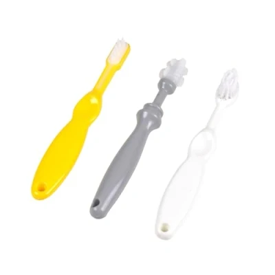 Image de Brosses à Dents Pour Bébé HOMEA Évolutives Multicolore Lot de 3 Mixte