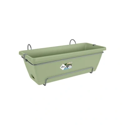 Image de Elho Barcelona Balconnière Allin1 50 Vert L x B 28 H 19 cm Balcon extérieur 100% recyclé