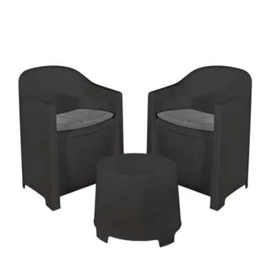 Image de PROGARDEN Luna Set de Jardin, Anthracite, 77 x 48 47 cm