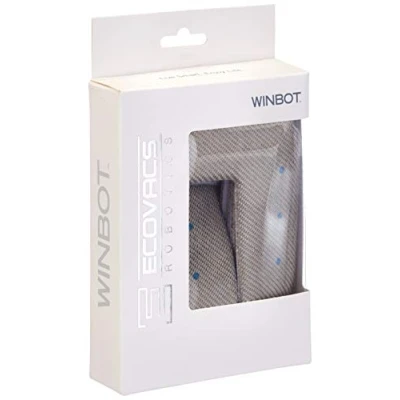 Image de ECOVACS W CC2B Chiffons de Nettoyage (2 pièces) pour Robot vitres WINBOT X (2020), équipement d&#039;origine, Gris