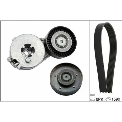 Image de INA 529 0500 10 Jeu de courroies trapézoïdales à nervures Contrôler et changer roue libre alternateur si nécessaire AUDI: A4 B8 Avant, A5 Coupe, Q5