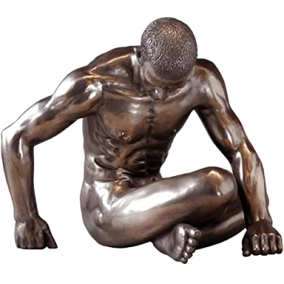 Image de Rétro Statuette en résine Homme Nu