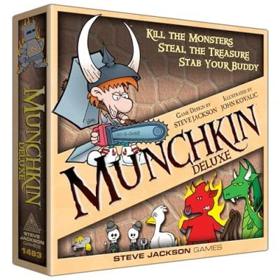 Image de Steve Jackson Games , Munchkin: Deluxe Board Game Ages 14+ 1 4 Players 30 120 Minute Playing Time