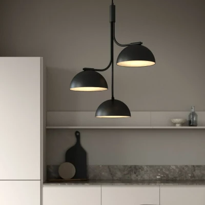 Image de DFTP by Nordlux Suspension Tullio, à trois lampes, noire
