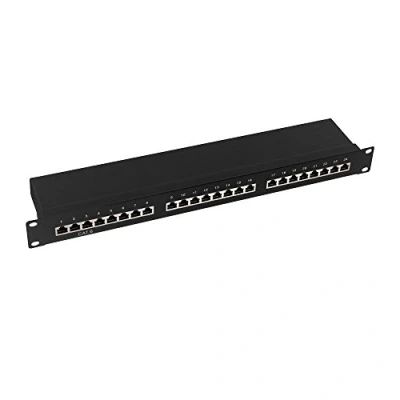 Image de LogiLink NP0055 baie de branchements Baies (Cat6, S/UTP (STP), Noir, Acier, ISO/IEC 11801, TIA/EIA 568C.2, 482,5 mm)