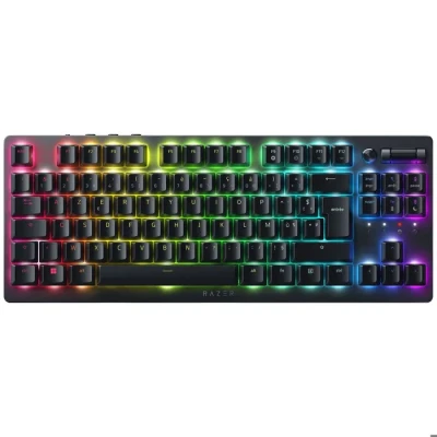 Image de Razer DeathStalker V2 Pro Tenkeyless Clavier optique de jeu sans fil à profil (commutateurs linéaires rouges, HyperSpeed, rouleau multifonction et bouton multimédia) FR Noir