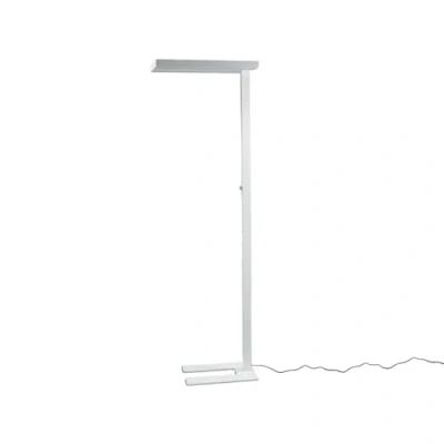 Image de LED Lampadaires de Bureau Logan à intensité variable (Moderne) en Blanc Aluminium e. a. pour (à 2 lampes,), lampe bureau, travail, lampadaire, lampadaire éclairage