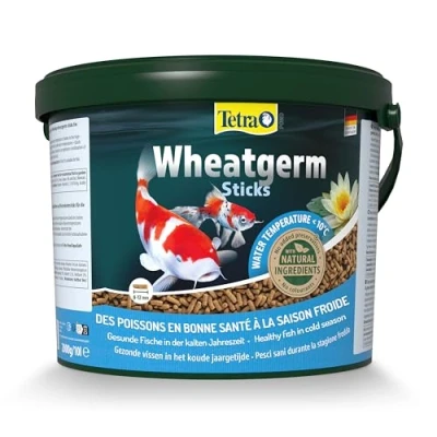 Image de Tetra Pond Wheatgerm Sticks Alimentation Equilibrée aux Germes de Blé pour Poissons bassin Recommandé en automne et au printemps Riche fibres Très Energétique 10 L