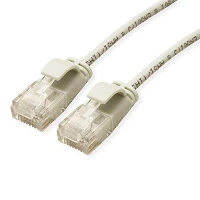 Image de ROLINE Câble Patch UTP DataCenter Cat.6A (Class EA), LSOH, Slim, Gris, 1 m