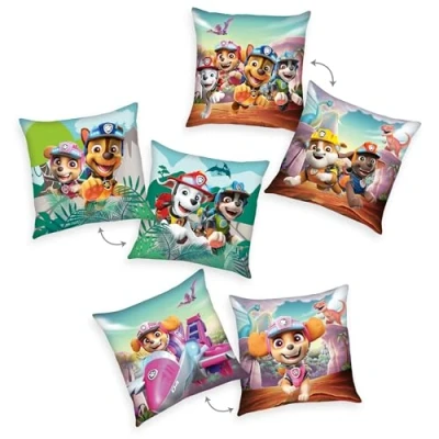 Image de Herding Coussin, Pat&#039; Patrouille Dino Rescue, 40 x cm, Lot de 3, Coussin Moelleux et Décoratif pour Enfants, 100% Polyester