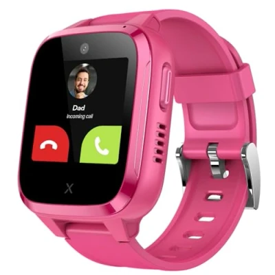 Image de XPLORA Kidzi Montre connectée pour Enfants (avec SIM) 4G, Appels, Messages, Mode école, Fonction SOS, localisation GPS, Appareil Photo, podomètre incluant 3 Mois d&#039;abonnement Gratuit (Rose)