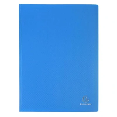 Image de Exacompta Réf. 8550E 1 Protège documents OPAK 50 pochettes grainées antireflet 100 vues pour format A4 dimensions 24 x 32 cm couverture en polypro souple 8 couleurs aléatoires