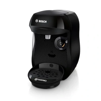 Image de Bosch Tassimo Happy Friendly Cafetière multi boissons, jusqu&#039;à 70 OneTouch, INTELLIBREW™, tablettes détartrantes, noir, TAS102EA