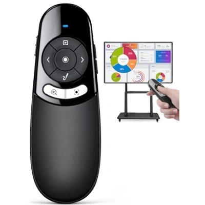 Image de Présentateur numérique, USB C, sans fil, 2,4 GHz, Powerpointeur pour présentations avec spotlight/loupe/pointeur numérique Windows 8/10/Mac SO 11.12/LCD/LED