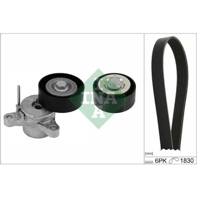 Image de INA 529 0448 10 Jeu de courroies trapézoïdales à nervures Contrôler et changer roue libre alternateur si nécessaire OPEL: Insignia A 3/5 portes