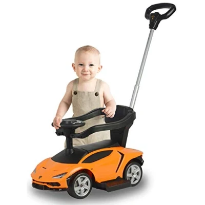 Image de JAMARA Lamborghini Centenario 460567 Toboggan 3 en 1 avec Protection Anti basculement Dossier arceaux de latéraux Repose Pieds Amovible Coffre, Barre poussée Fonction