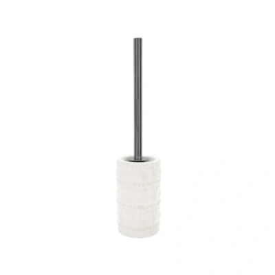 Image de Spirella Brosse WC avec Support Porcelaine Relief Blanc
