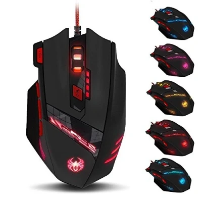 Image de zelotes Souris Gamer Filaire,Souris Gaming Ergonomique,9200DPI,8 Boutons Programmables,Souris Filaire Optique USB,Souris de Jeu pour PC,Mac