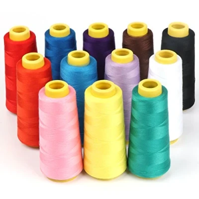 Image de ilauke 12 Bobines de Fils à Coudre en Polyester pour Machine 18000 Mètres