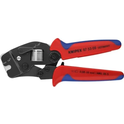 Image de KNIPEX pince à sertir auto ajustable pour embouts de câble introduction frontale, 0,08 16 mm², compression carrée, sertir, 97 53 09