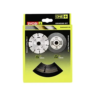 Image de Ryobi Kit 6 disques meuleuse 125 mm (1 disque diamant et 5 à tronçonner) RAK6AGD125 Gris