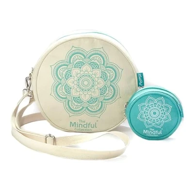 Image de KnitPro The Mindful Collection Courroie Longue Sac Circulaire Jumeau avec de Multiples Poches Intérieures 2 Pièces