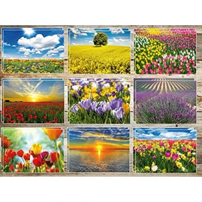 Image de 20 PAYSAGES (set 2), set de cartes postales&quot;Spring &amp; Summer&quot; avec 10 différents á 2 pcs = pour postcrossing et écrivains fréquents par EDITION COLIBRI