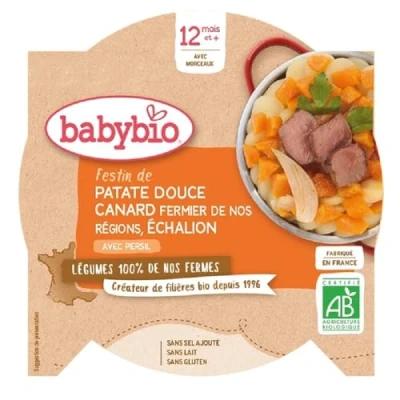 Image de Babybio Festin DE Patate Douce Canard NOS Régions Échalion dès 12 mois