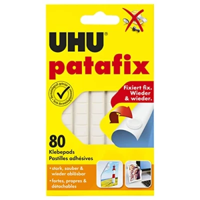 Image de UHU Patafix pastilles adhésives repositionnables décollables Blanc Lot de 80