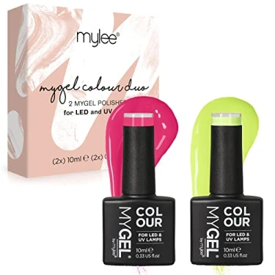 Image de MyGel by MYLEE Rave On Vernis à Ongles Gel Set 2x10ml UV/LED Nail Art Manucure Pédicure pour Usage Professionnel et Domestique Longue durée facile utiliser
